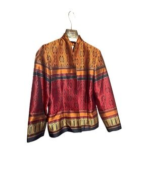 Women’s Red & Gold Patterned Jacket